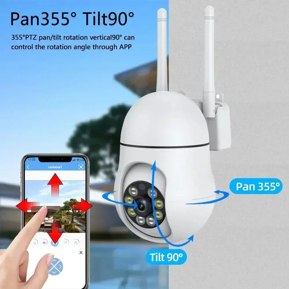 TUYA 5MP Smart Life CCTV Caméra de surveillance de sécurité sans fil en plein air Couleur nuit AI Smart Tracking Audio bidirectionnel JCC.COM