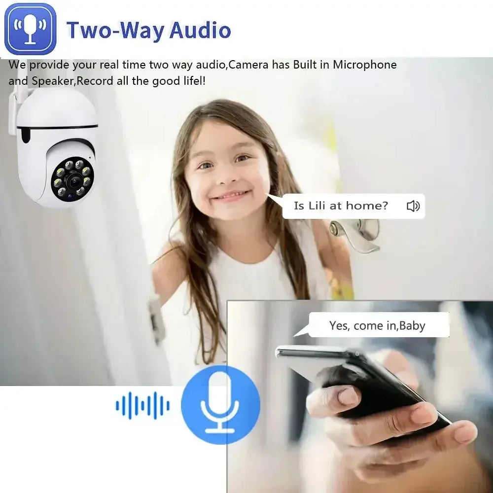 Caméra Wi-Fi Tuya 5MP à l'intérieur 360 PTZ Pet Baby Monitor IR Night Vision Ai Détecter les caméras IP de surveillance P2P avec Tuya Smart Life JCC.COM
