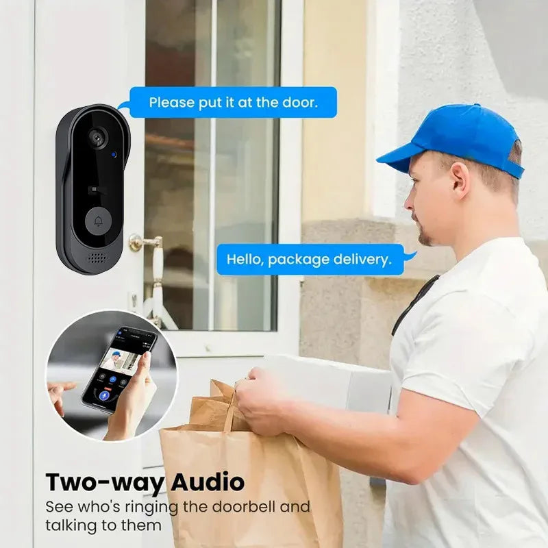 Tuya Doorbell avec caméra sans fil Bundle Doorbell Smart Home WIFI HD caméra téléphonique extérieure caméra vidéo Intercom vision nocturne JCC.COM