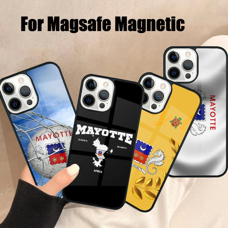 Coque iPhone Drapeau de Mayotte – Compatible MagSafe & Sans Fil JCC.COM
