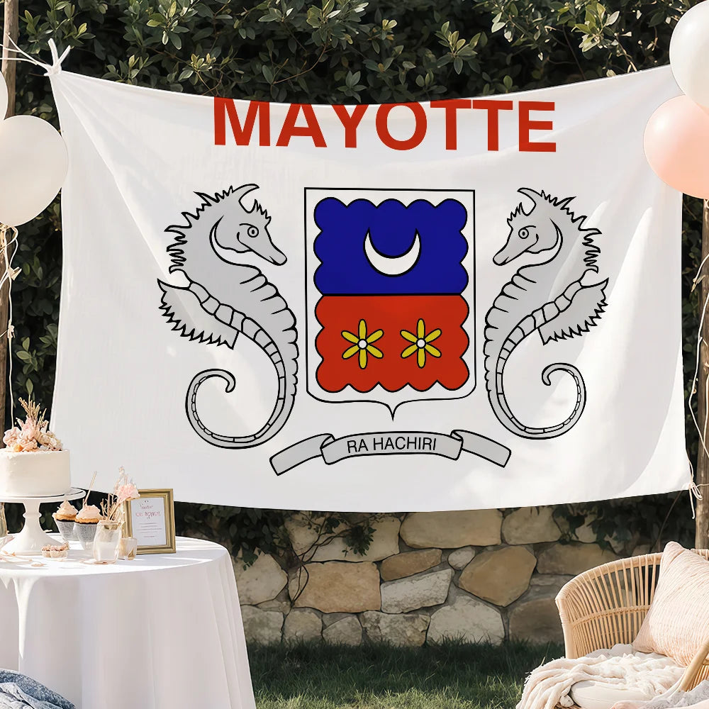 Drapeau Mayotte – Décoration Camping, Jardin & Murale | Cadeau Familial JCC.COM