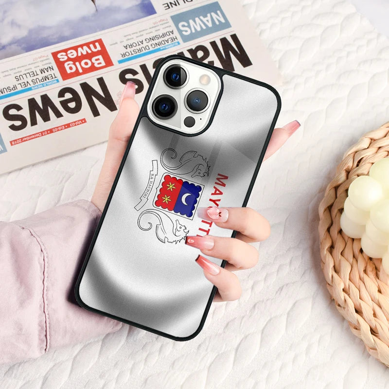 Coque iPhone Drapeau de Mayotte – Compatible MagSafe & Sans Fil JCC.COM