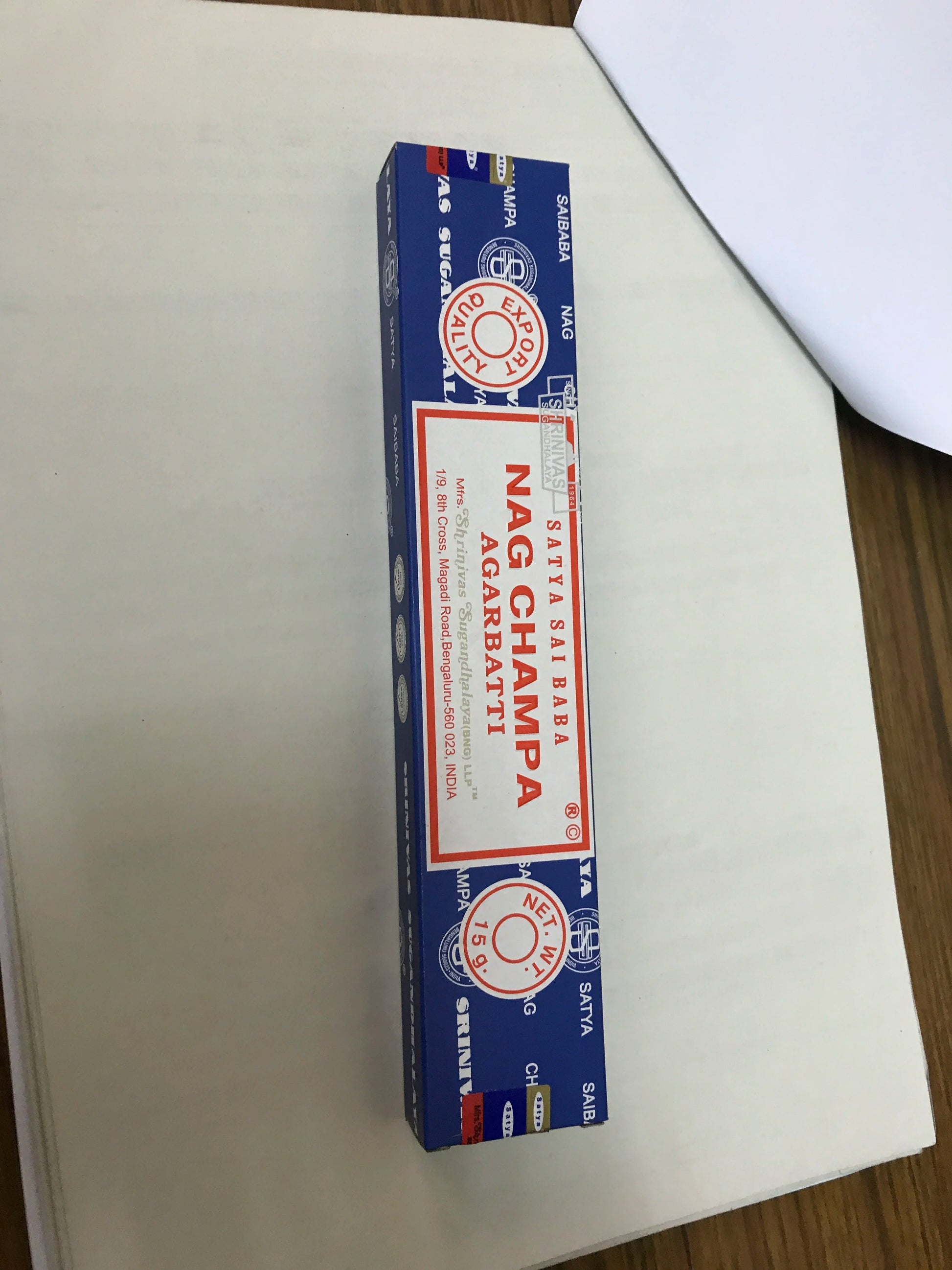Encens Nag Champa Blue – 180 g (12 boîtes) | Authentique, Naturel & Spirituel JCC.COM