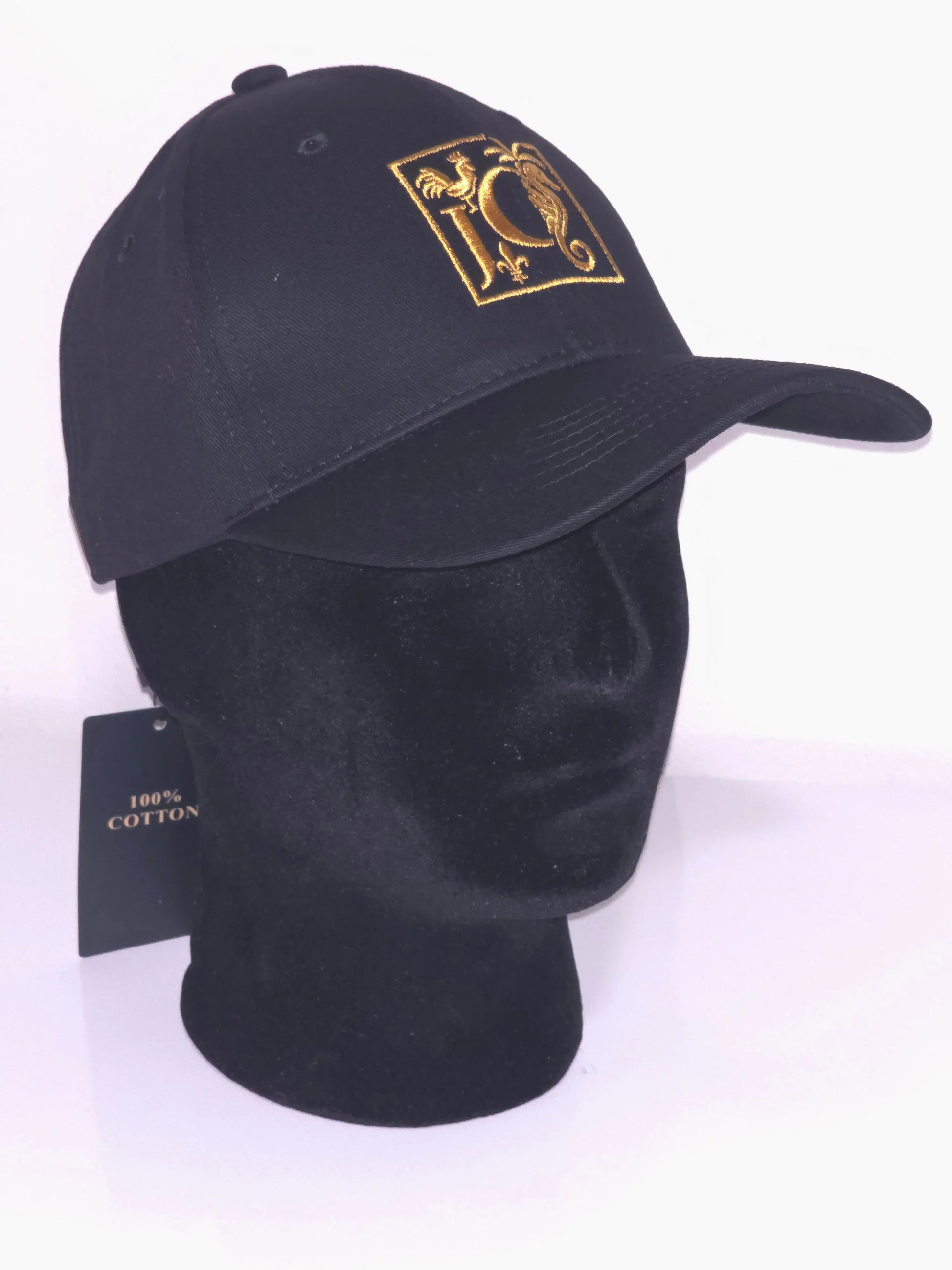 Casquette Noire Premium Logo Doré | JCC Cap Classic Gold JCC.COM