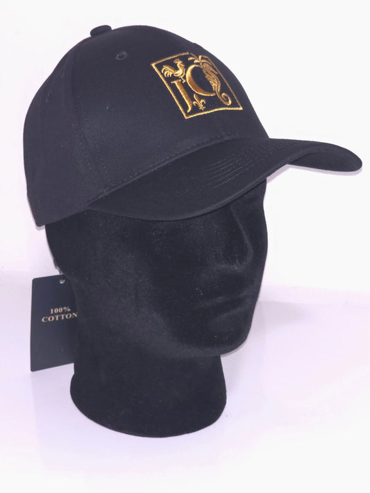 Casquette Noire Premium Logo Doré | JCC Cap Classic Gold JCC.COM