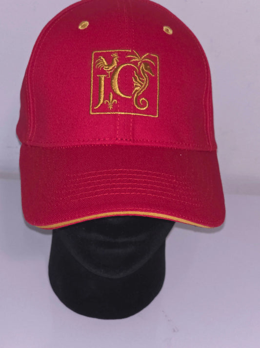 Casquette Rouge & Dorée – Style Urbain Premium JCC.COM